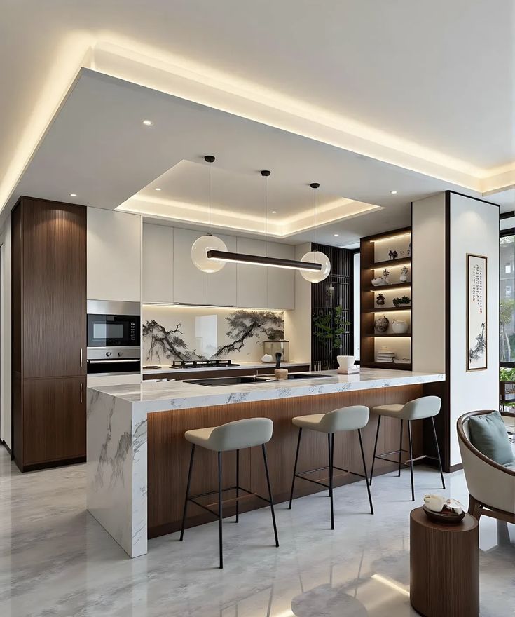 Contemporary kitchen remodel with custom cabinetry